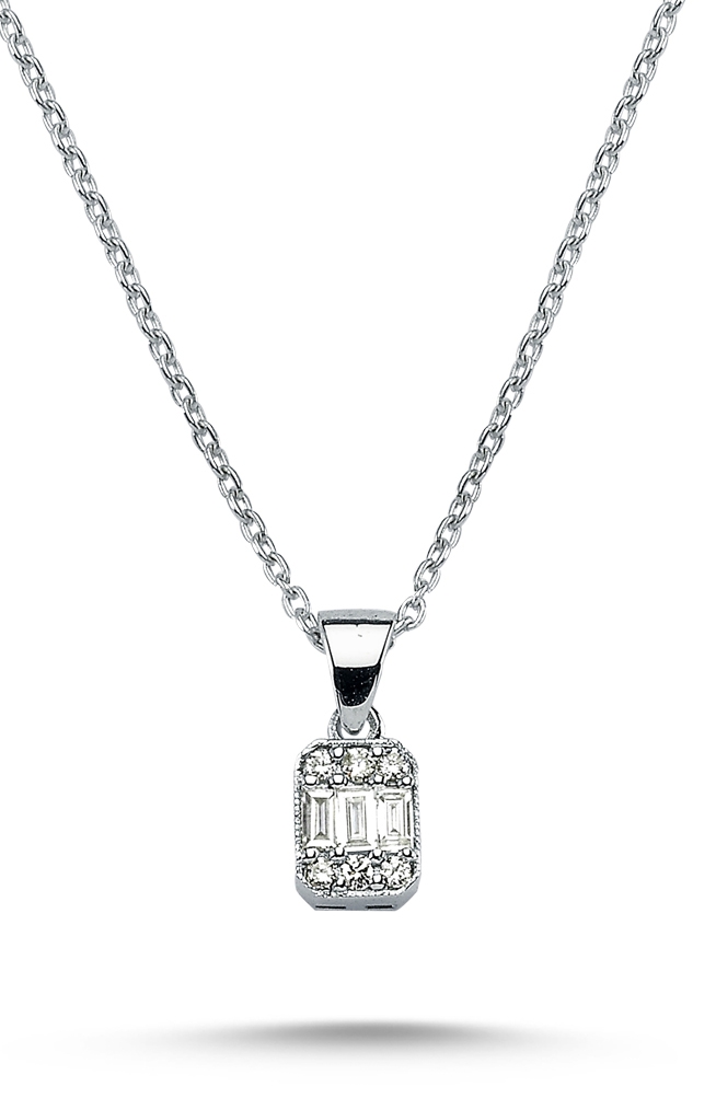 Baguette Collection- Diamond Necklace