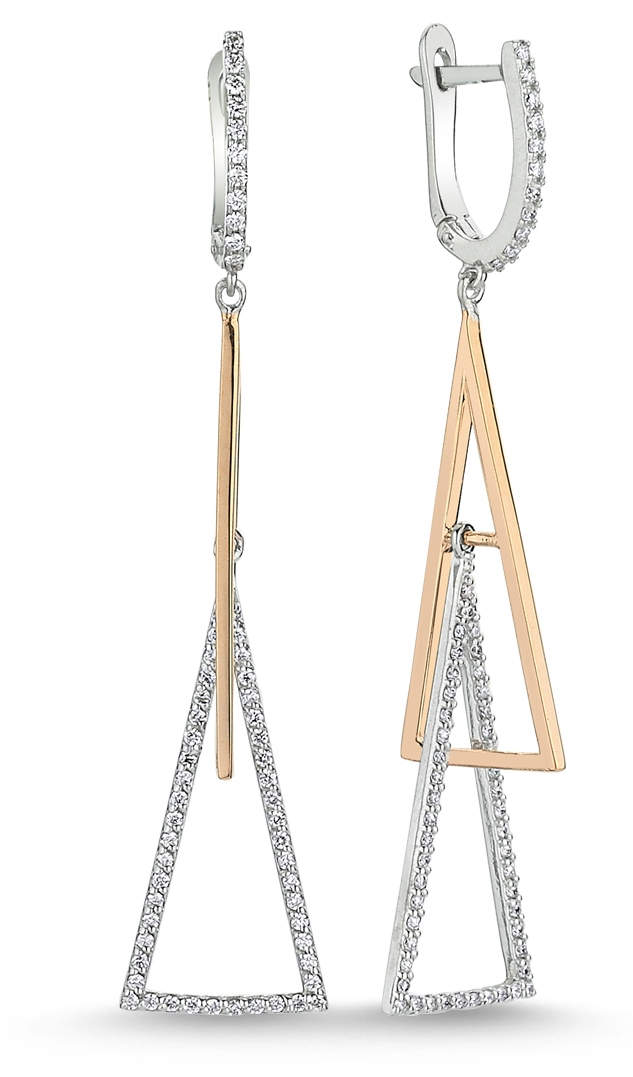 ’’ The Triangle Harmony’’ Diamond Earring