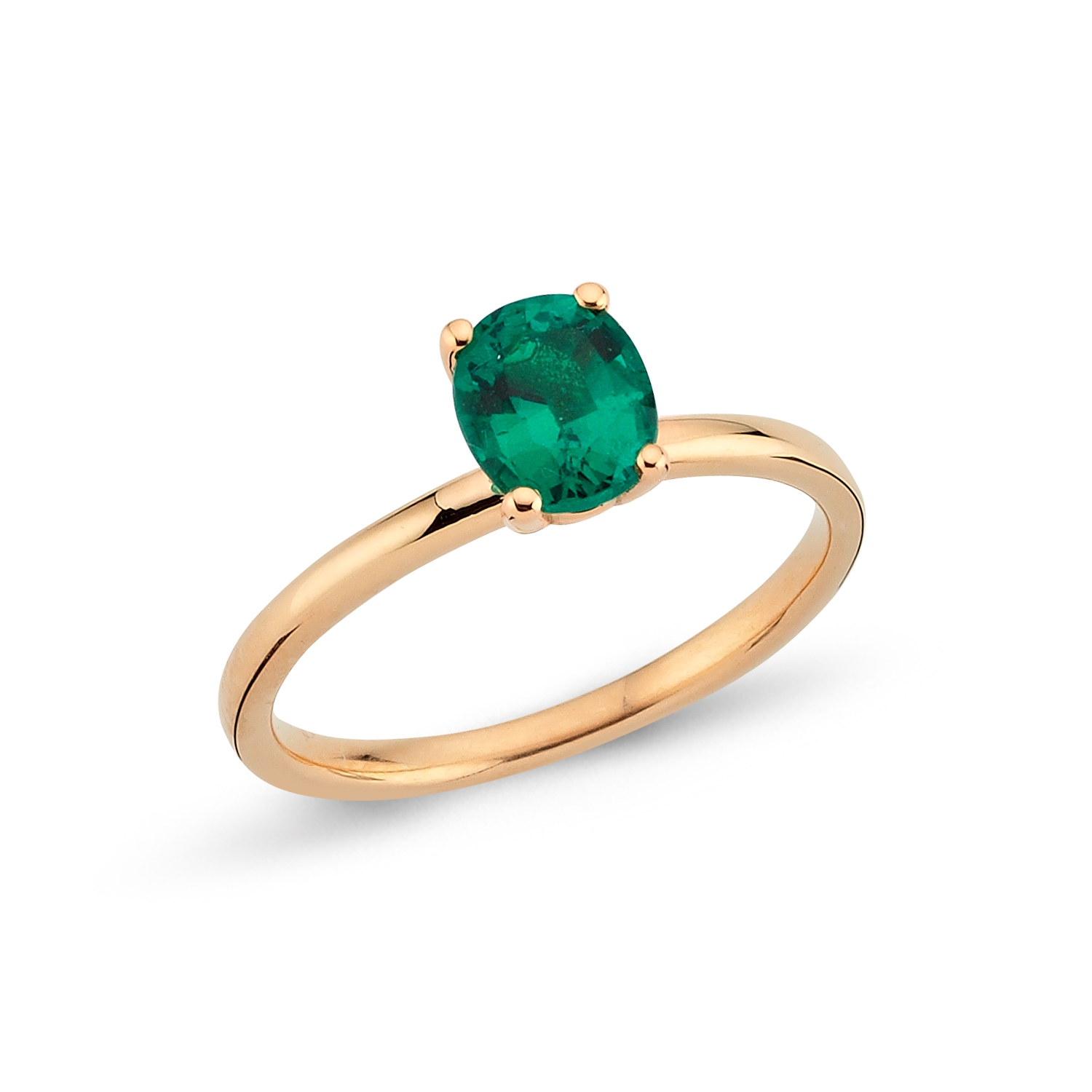 Pétite- Green Garnet  Engagement Ring