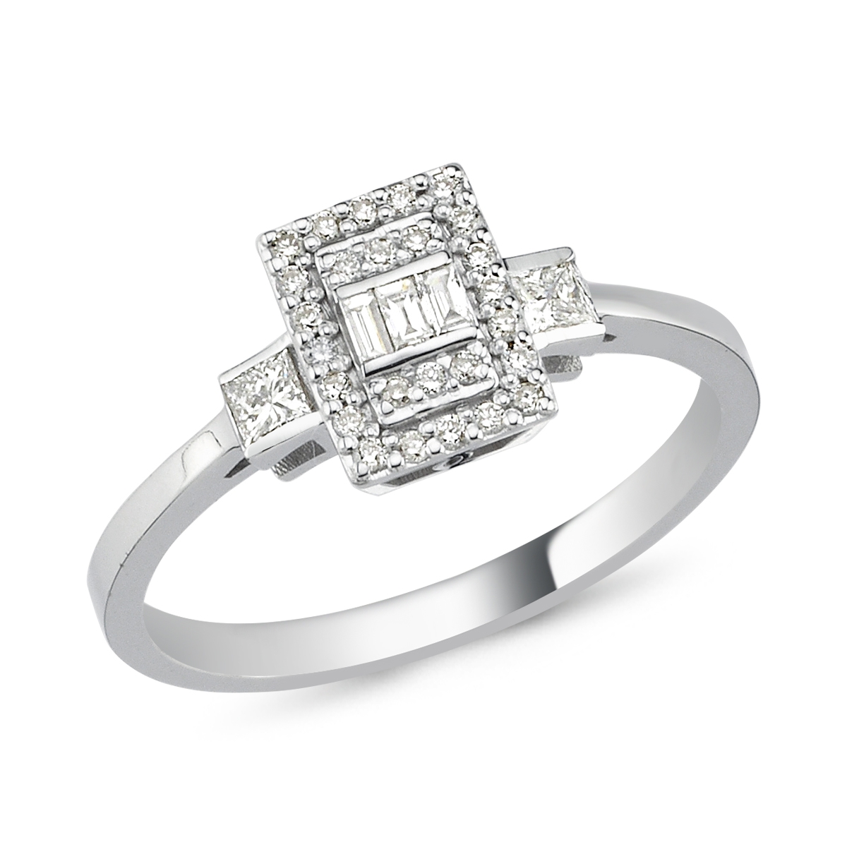 Baguette- Diamond Engagement Ring