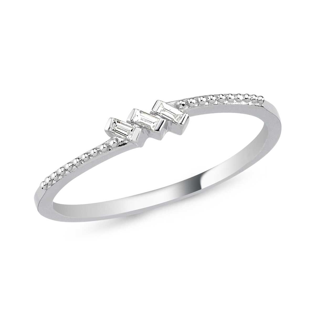 Baguette- Diamond Minimalist Ring