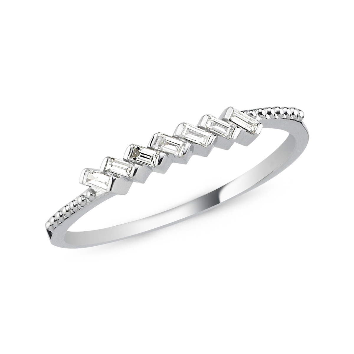 Baguette- Diamond Minimalist Ring