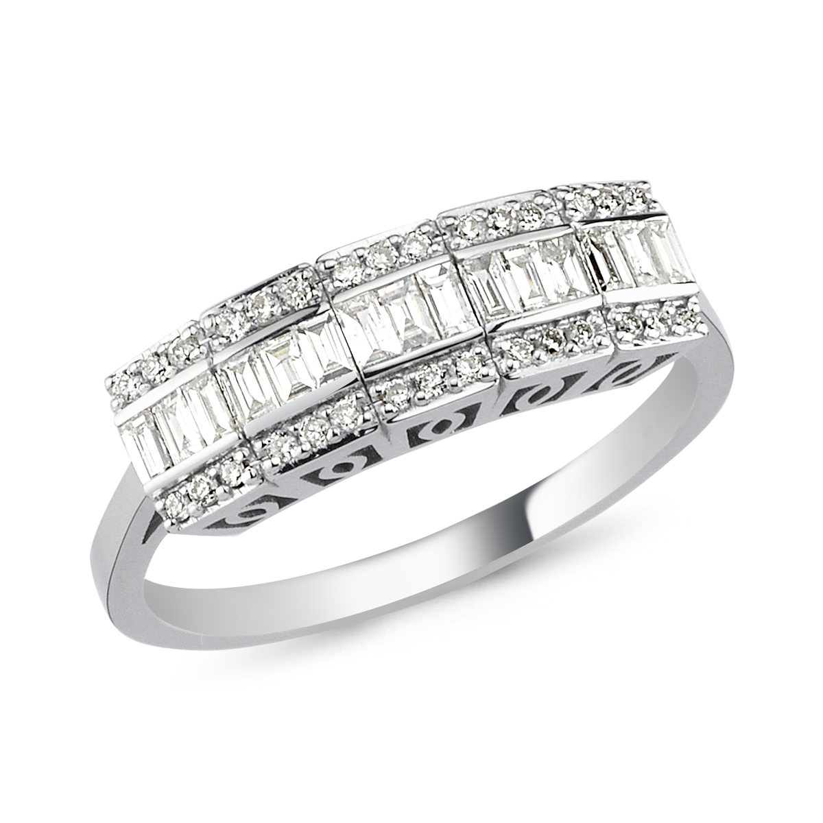 Baguette- Diamond Wedding Band