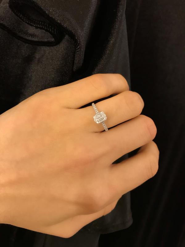 Baguette- Diamond Engagement Ring