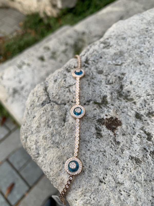 Pétite- Evil eye Diamond Bracelet