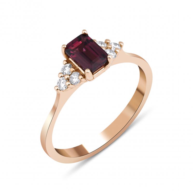 Vintage- Tourmaline And Diamond Ring