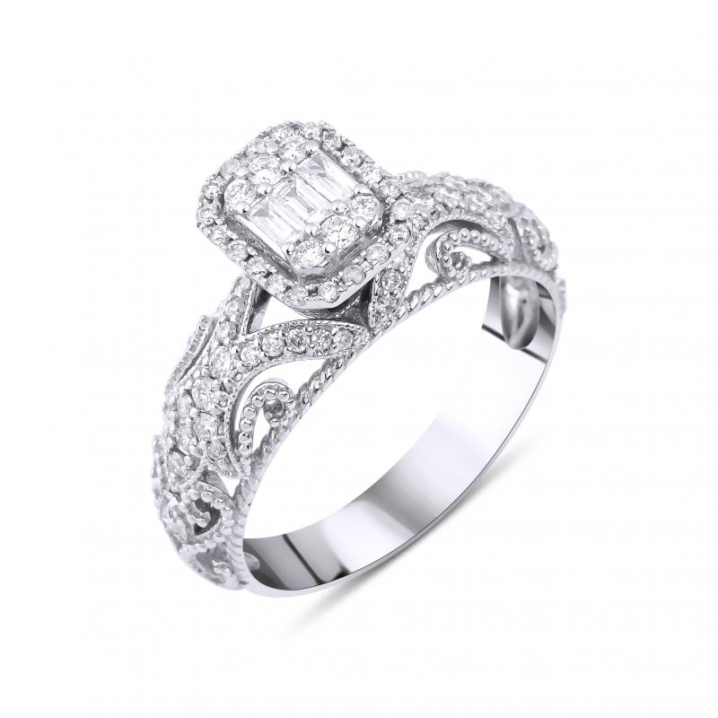 Baguette- Diamond Vintage Ring