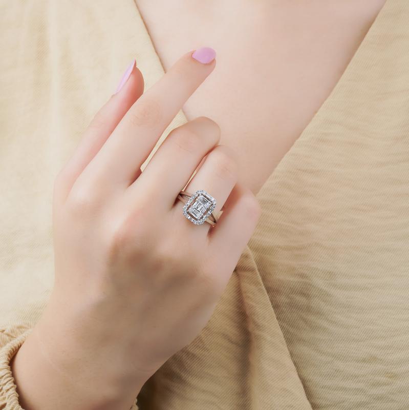 Baguette- Diamond Engagement Ring