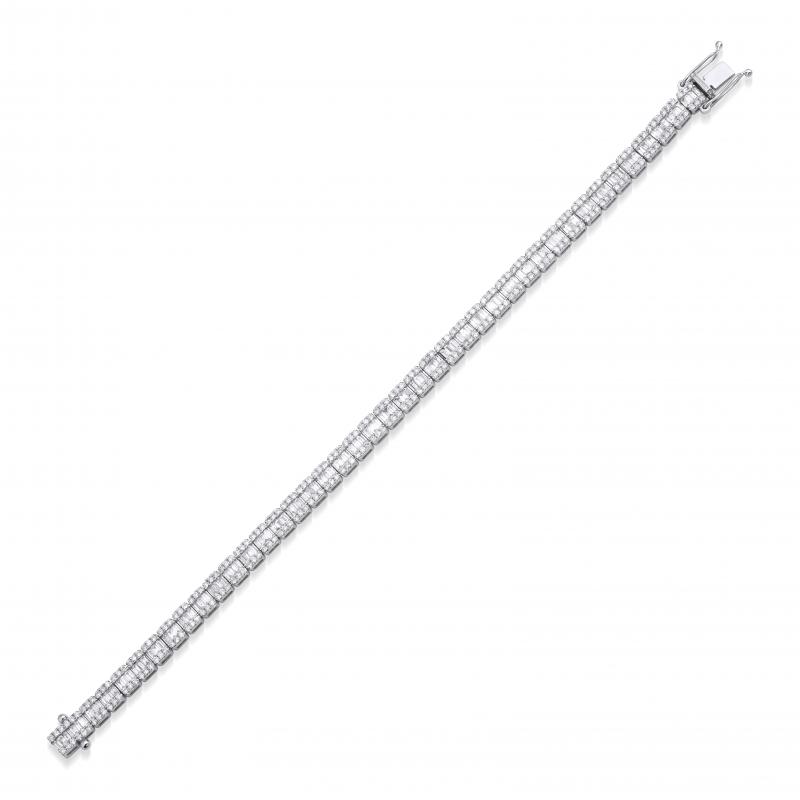 Queen- Baguette Diamond Tennis Bracelet