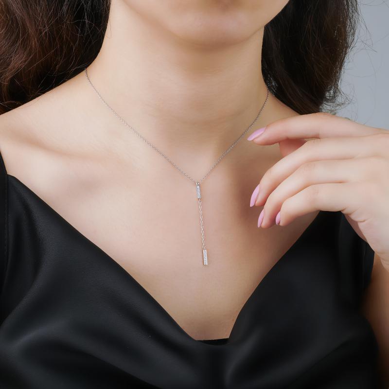 Swing- Line Diamond Necklace