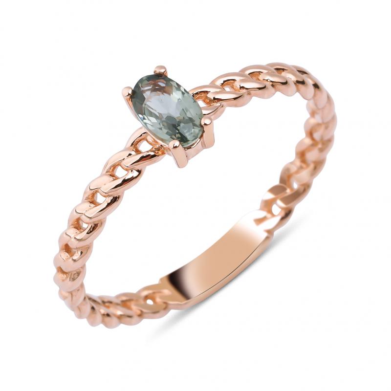 Pétite- Blue Sapphire Chain Ring