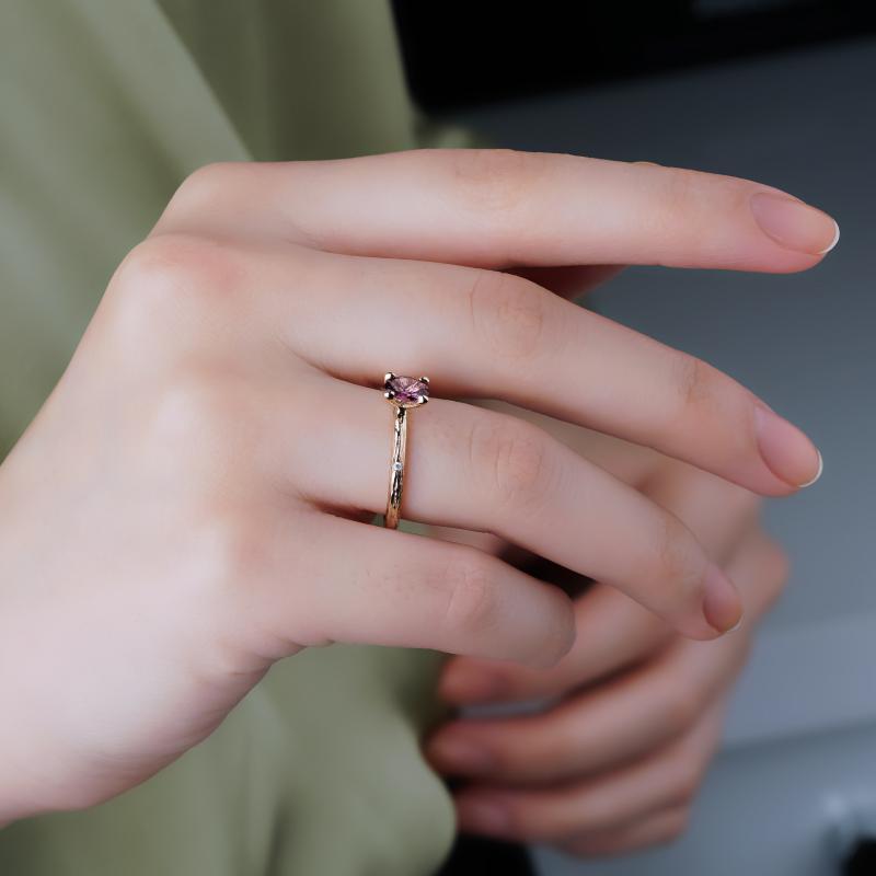 Treasures Of Earth- Tourmaline And Diamond Ring