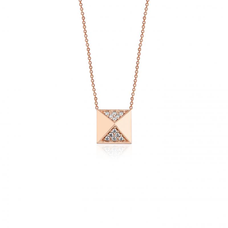 Pétite- Pyramid Diamond Necklace