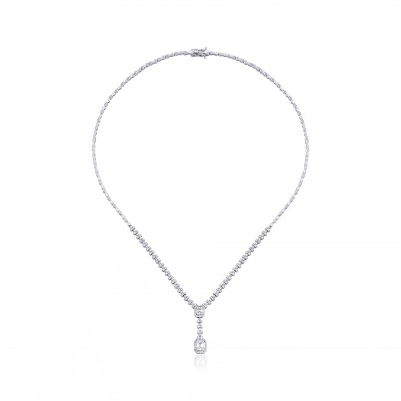 Queen- Baguette Diamond Necklace