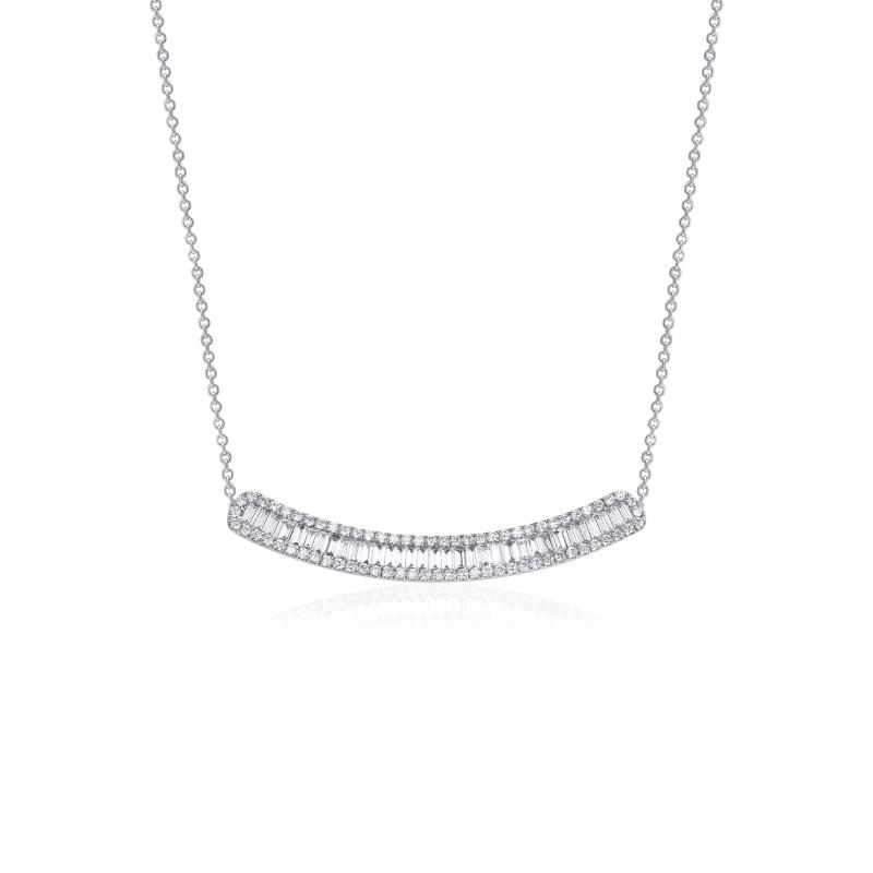 Baguette- Line Diamond Necklace