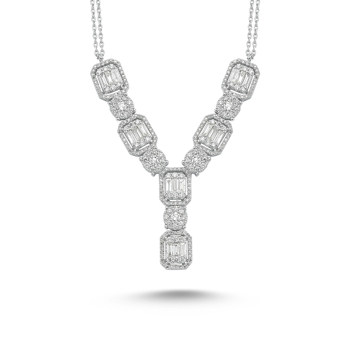 Baguette Collection- Baguette Diamond Necklace