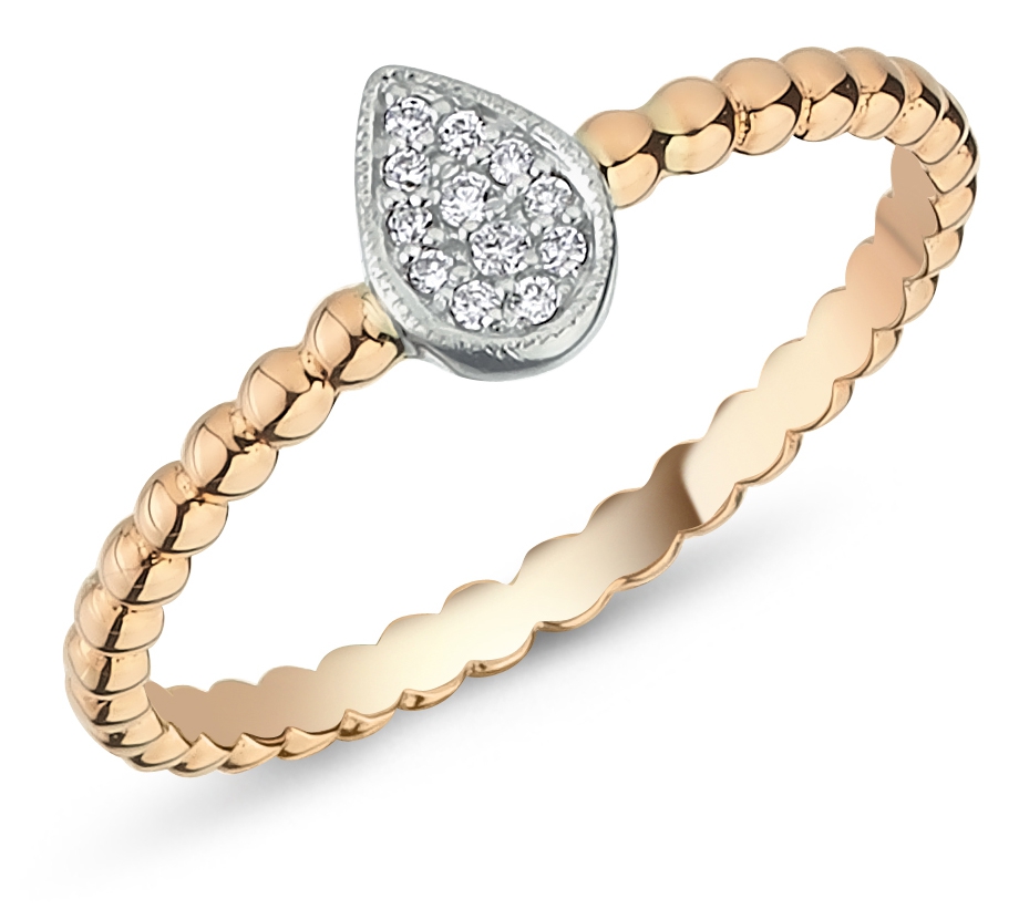 Pétite- Pear Style Diamond Ring