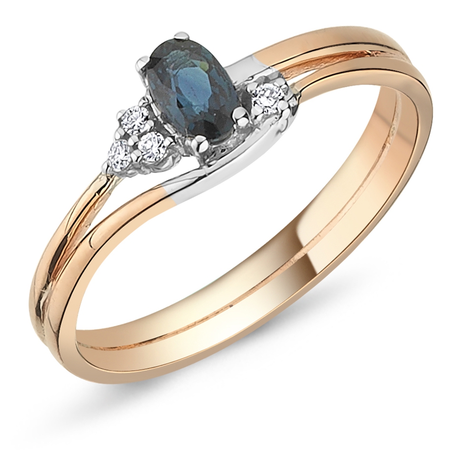 Pétite- Sapphire Diamond Ring