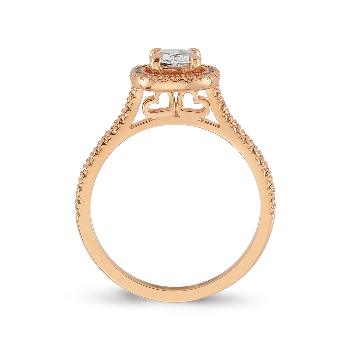 Pétite- Rosecut Diamond Engagement Ring ’Heart’