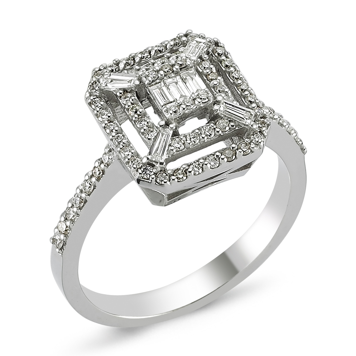 Baguette- Diamond Fantasy Ring