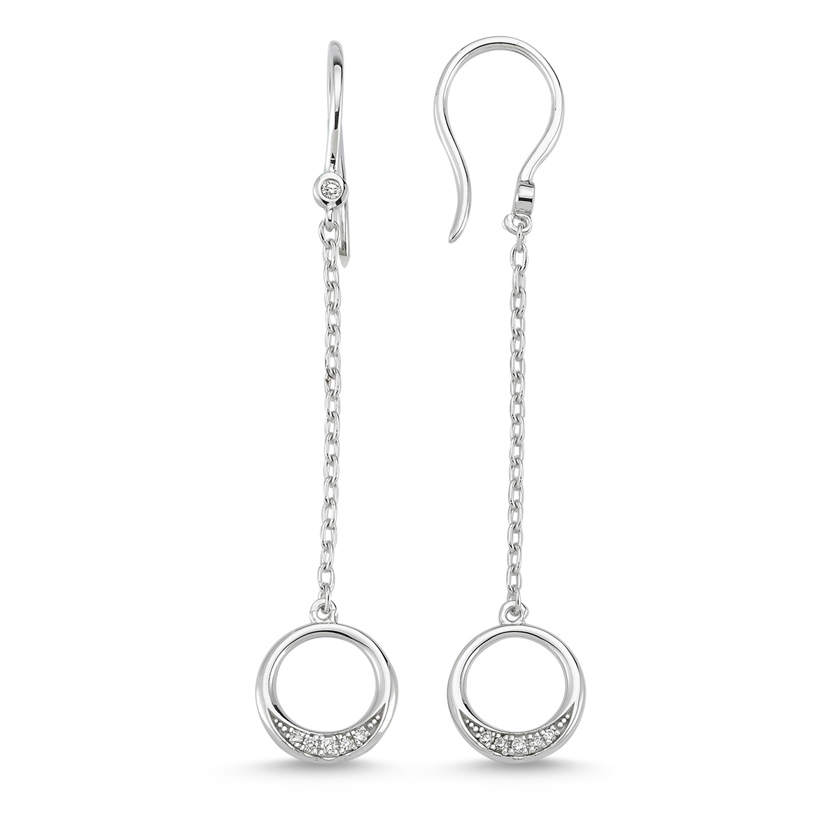 Swing- Halo Diamond Earring