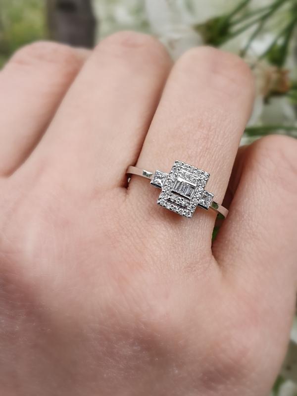 Baguette- Diamond Engagement Ring