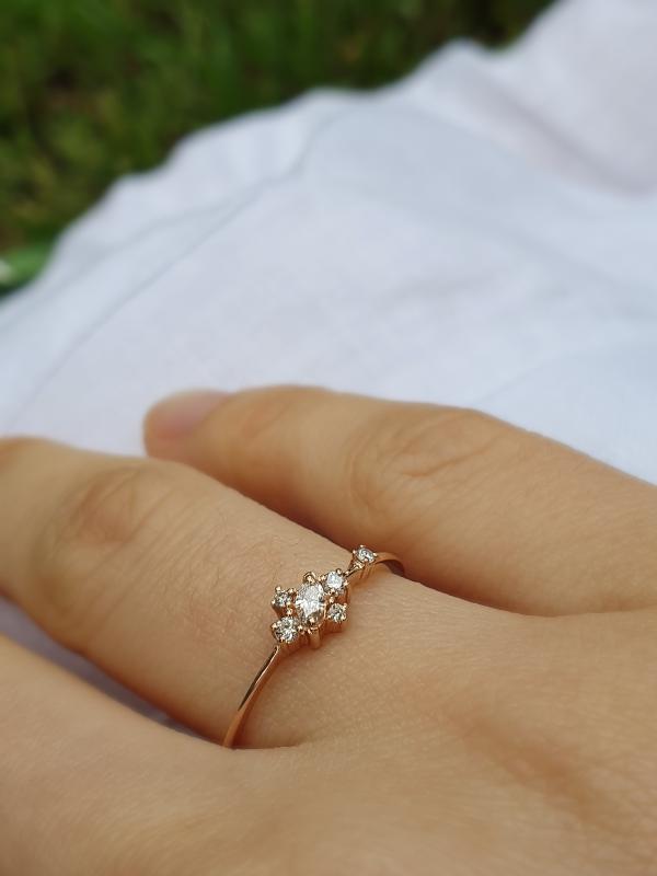 Marquise Diamond Minimalist Ring