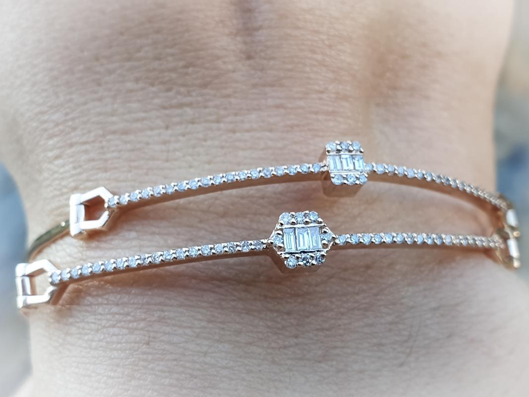 Baguette- Diamond Minimalist Bracelet