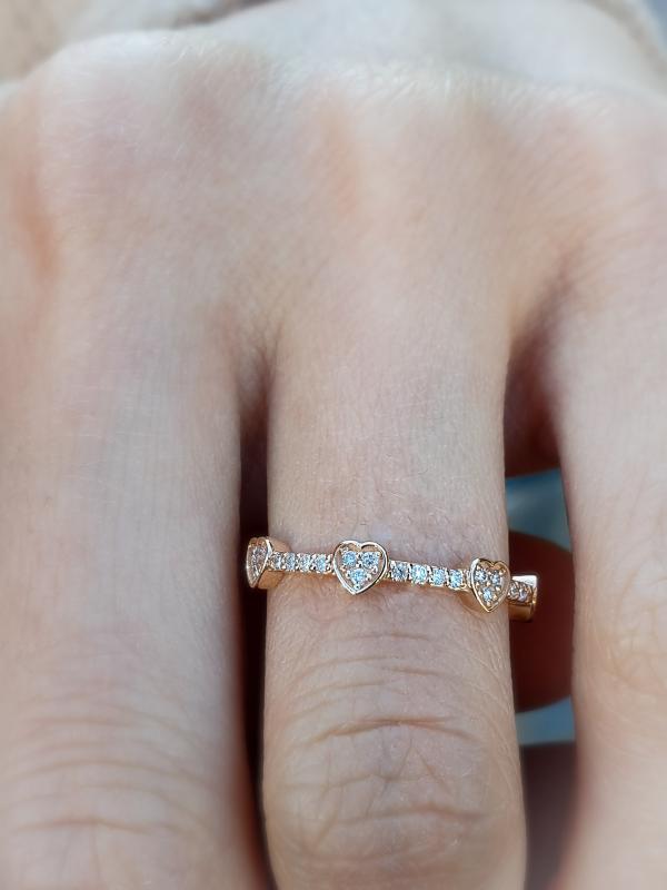 Petite Collection- Heart Diamond Band