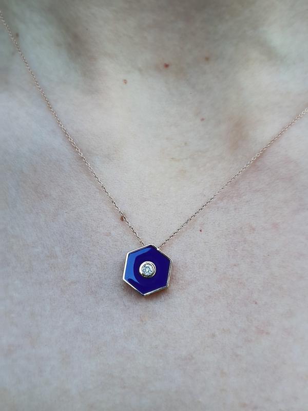 Iris- Honeycomb Diamond Necklace