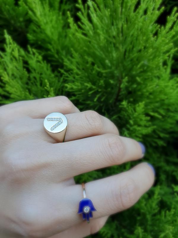 Pétite Collection- Letter Signet Ring