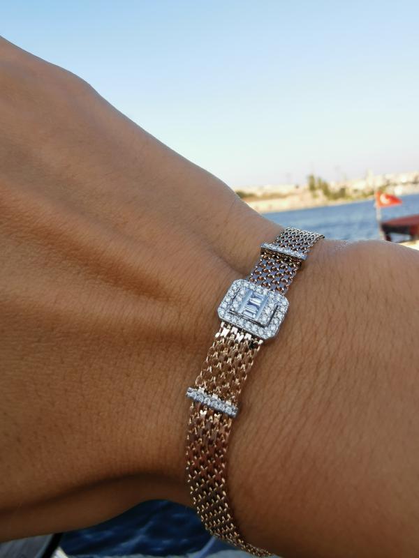 Baguette- İtalian Chain Baguette Bracelet