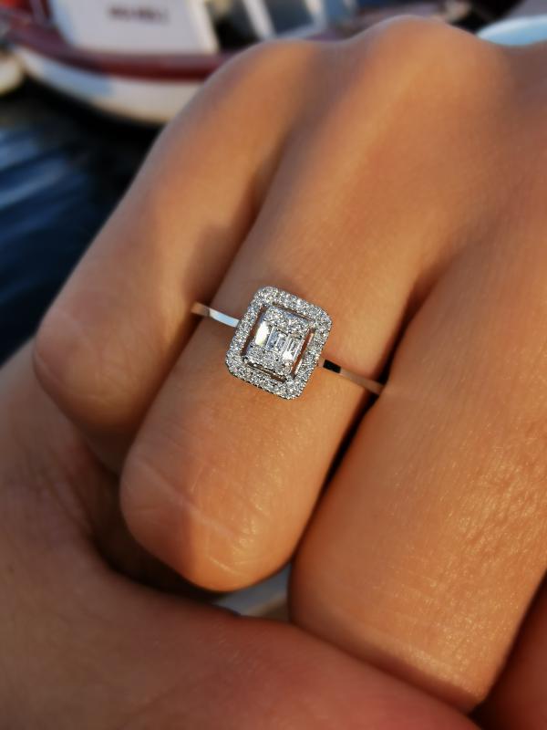 Baguette- Diamond Engagement Ring