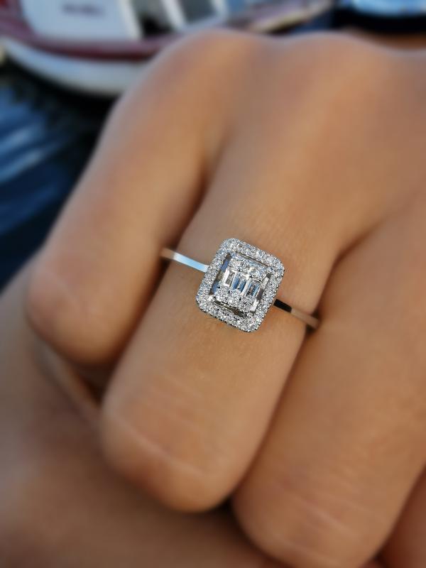 Baguette- Diamond Engagement Ring