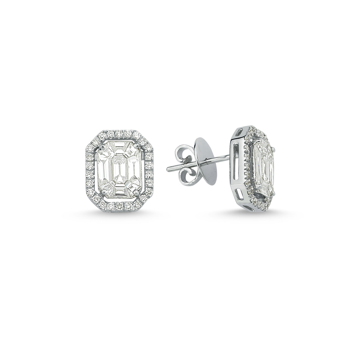 Baguette- Piecut Diamond Earrings | Nadias Jewellery