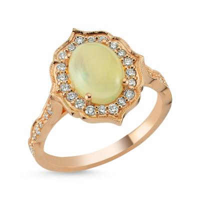 Pétite- Diamond And Opal Vintage Ring