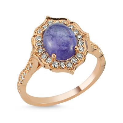 Pétite- Diamond And Tanzanite Vintage Ring