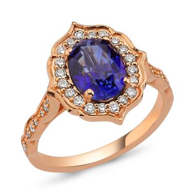 Pétite- Diamond And Sapphire Vintage Ring