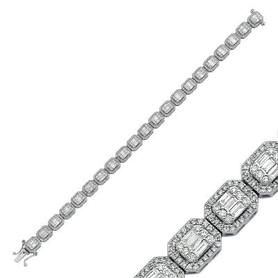 Baguette- Baguette Diamond Tennis Bracelet