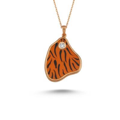 Animal Print- ’Tiger’ Diamond Necklace