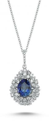 Sapphire Diamond Necklace