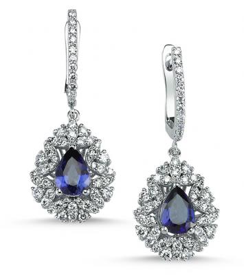 Sapphire Diamond Earring