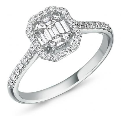 Baguette Collection- Piecut Diamond Ring