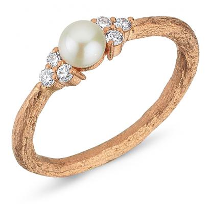 Treasures Of Earth - Mother Pearl and Diamond Ring