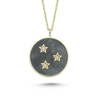 Iris- Amongst The Stars Diamond And Enamel Necklace