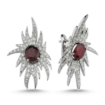 ’’Phoenix’’ Ruby Earrings