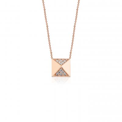 Pétite- Pyramid Diamond Necklace