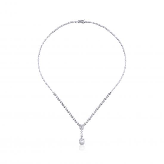 Queen- Baguette Diamond Necklace