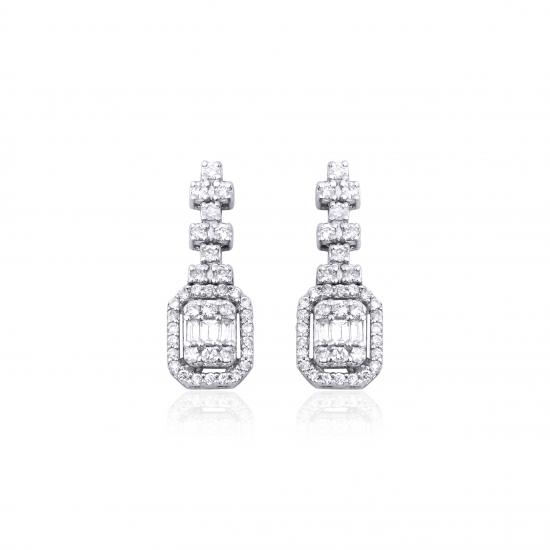 Queen- Baguette Diamond Earrings