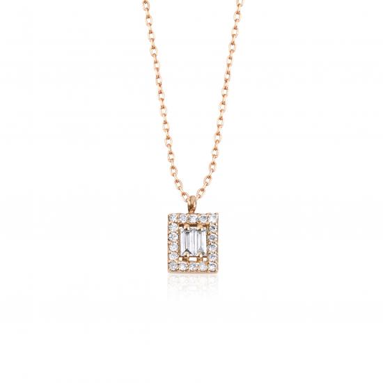 Baguette- Minimal Diamond Necklace